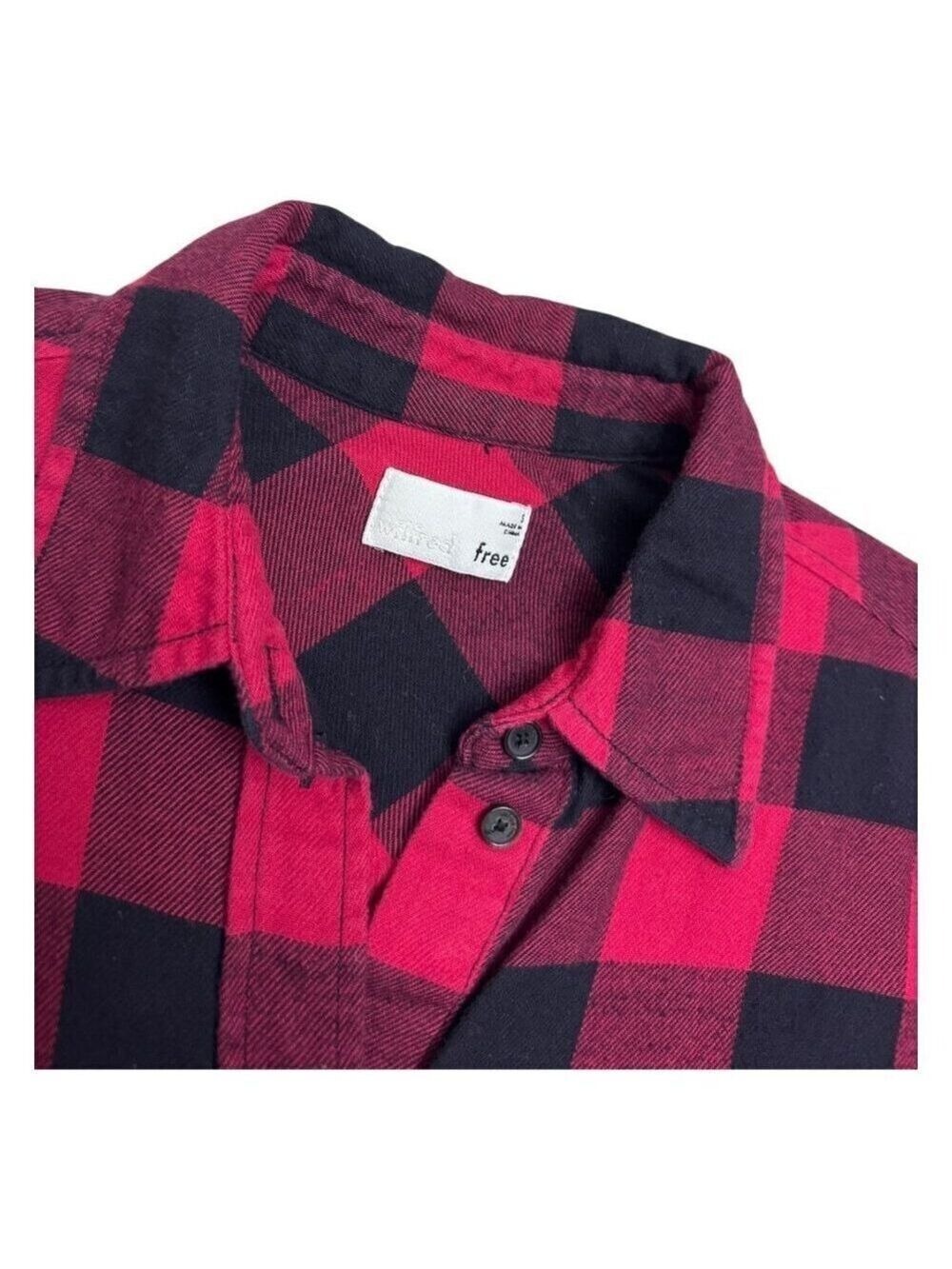 WILFRED Aritzia Plaid Casual Long Sleeve Button Up Shirt Womens Small - Picture 3 of 5